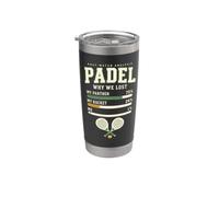 Divertente Padel Post Match Analisi Doppio Partner Giocatore Regalo Bicchiere termico in acciaio inox doppia parete