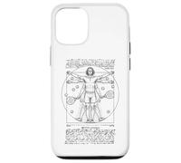 Divertente Padel Tennis Giocatore Vintage Vitruviano Uomo Da Vinci Custodia per iPhone 12/12 Pro