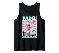 Divertente Padel Tennis per Le Persone Vintage Propaganda Donna Canotta