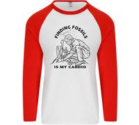 Divertente Palaeontology Alla Ricerca Fossils È il Mio Cardio Uomo L/S T-Shirt