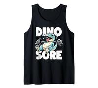 Divertente palestra allenamento dinosauro sollevamento pesi palestra Dino Sore Canotta
