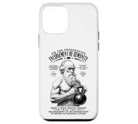 Divertente palestra Charles Darwin Allargamento Dell'Umanità Kettlebell Custodia per iPhone 12 mini
