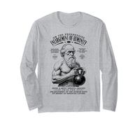 Divertente Palestra Charles Darwin Allargamento Dell'Umanità Kettlebell Maglia a Manica