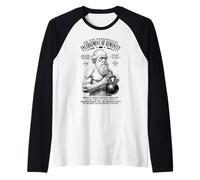 Divertente Palestra Charles Darwin Allargamento Dell'Umanità Kettlebell Maglia con Maniche Raglan