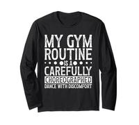 Divertente palestra di routine danza con disagio allenamento fitness Maglia a Manica