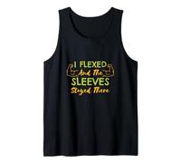 Divertente palestra scherzo abbigliamento I Flexed And The Sleeves Stayed Canotta