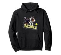 Divertente Palla da Caccia con Cane Border Collie Ballaholic Felpa con Cappuccio