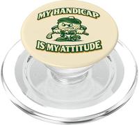 Divertente palla da golf con mascotte "My Handicap Is My Attitude" PopSockets PopGrip per MagSafe