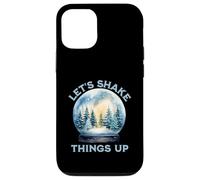 Divertente palla di neve natalizia con scritta "Let's Shake Things Up" Custodia per iPhone 12/12 Pro