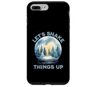 Divertente palla di neve natalizia con scritta "Let's Shake Things Up" Custodia per iPhone 7 Plus/8 Plus