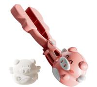 Divertente palla invernale, lanciatore di clip a forma di pollo, gioca con funzione di rilascio rapido, accessorio per la lotta sulla neve durante le vacanze, gadget per il lancio della neve con strut