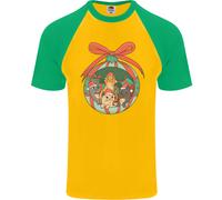 Divertente Pallina Di Natale Con Gatti Maglietta A Maniche Corte Da Uomo