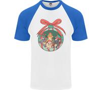 Divertente Pallina Di Natale Con Gatti Maglietta A Maniche Corte Da Uomo