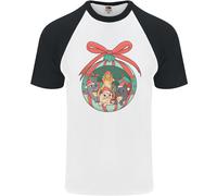 Divertente Pallina Di Natale Con Gatti Maglietta A Maniche Corte Da Uomo