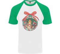 Divertente Pallina Di Natale Con Gatti Maglietta A Maniche Corte Da Uomo