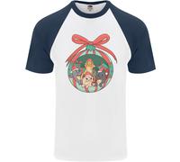 Divertente Pallina Di Natale Con Gatti Maglietta A Maniche Corte Da Uomo