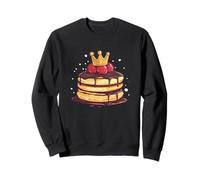 Divertente Pancakes al cioccolato con costume corona Felpa