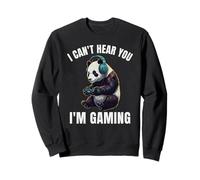Divertente Panda Bear I Can't Hear You I'm Gaming Felpa