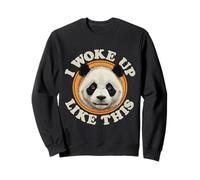 Divertente Panda Bear I Woke Up Like This Sleepy Stanco Mood Felpa