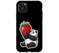 Divertente panda con fragola gigante Custodia per iPhone 11 Pro Max