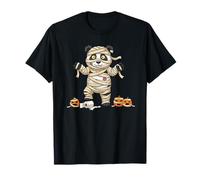 Divertente Panda Mummia Zucca Halloween Bambini Uomo Donna Maglietta