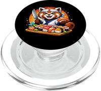 Divertente panda rosso sushi chef grafico fresco cibo giapponese design PopSockets PopGrip per MagSafe
