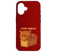 Divertente pane puro all'arancia con gatto soriano appena sfornato pane pagnotta Custodia per iPhone 16