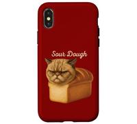 Divertente Pane Puro Arancia Tabby Cat Appena Sotto Pasta Acida Custodia per iPhone X/XS