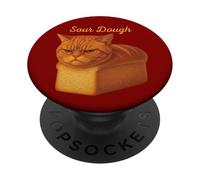 Divertente Pane Puro Arancia Tabby Cat Appena Sotto Pasta Acida PopSockets PopGrip Adesivo