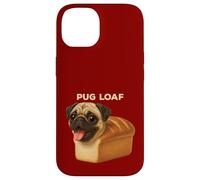 Divertente pane puro carino carlino pagnotta cane rotolamento grassi Custodia per iPhone 14