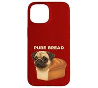 Divertente pane puro carino carlino pagnotta cane rotolamento grassi Custodia per iPhone 15
