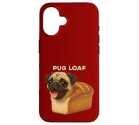 Divertente pane puro carino carlino pagnotta cane rotolamento grassi Custodia per iPhone 16