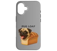 Divertente pane puro carino carlino pagnotta cane rotolamento grassi Custodia per iPhone 16