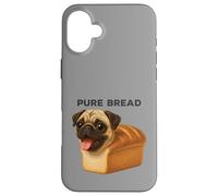 Divertente pane puro carino carlino pagnotta cane rotolamento grassi Custodia per iPhone 16 Plus