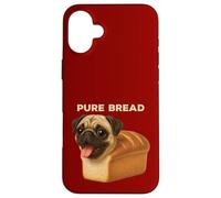 Divertente pane puro carino carlino pagnotta cane rotolamento grassi Custodia per iPhone 16 Plus