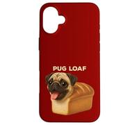 Divertente pane puro carino carlino pagnotta cane rotolamento grassi Custodia per iPhone 16 Plus