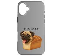 Divertente pane puro carino carlino pagnotta cane rotolamento grassi Custodia per iPhone 16 Plus