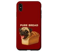 Divertente pane puro carino carlino pagnotta cane rotolamento grassi Custodia per iPhone XS Max