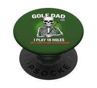 Divertente papà da golf scheletro 18 buche umorismo golfista PopSockets PopGrip Adesivo