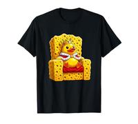 Divertente paperella di Gomma King On Cheese Throne Royal Maglietta