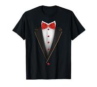 Divertente Papillon da Tuxedo con Cuori Carini Maglietta