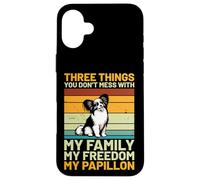 Divertente Papillon Retro | Epagneul Nain Dog Custodia per iPhone 16 Plus