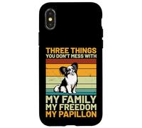 Divertente Papillon Retro | Epagneul Nain Dog Custodia per iPhone X/XS