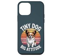 Divertente Papillon Vintage Tramonto | Tiny Dog Big Attitude Custodia per iPhone 12 mini
