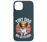 Divertente Papillon Vintage Tramonto | Tiny Dog Big Attitude Custodia per iPhone 14 Plus