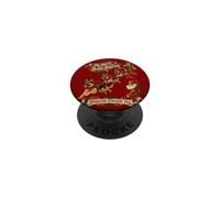 Divertente paracadute natalizio con pastore tedesco PopSockets PopGrip Adesivo