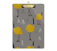 Divertente Paradiso emu Oro e Grigio Clinica Appunti Infermieristica Plastica per i compiti Pediatrici Dimensioni 9 x 12.5 Tabla para escribir