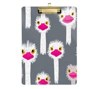 Divertente Paradiso emu Testa Grigio Ragazzi Appunti Impermeabile per Pallavolo Baseball Allenatori Dimensione 9 x 12.5 Tablas para escribir