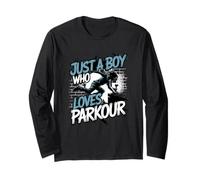 Divertente Parkour Solo un ragazzo che ama il parkour free running Maglia a Manica
