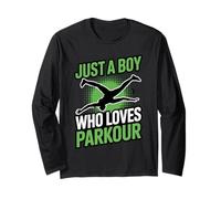 Divertente Parkour Solo un ragazzo che ama il parkour free running Maglia a Manica